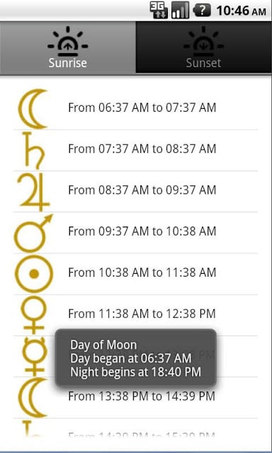 Planetary Hours Calculator截图1