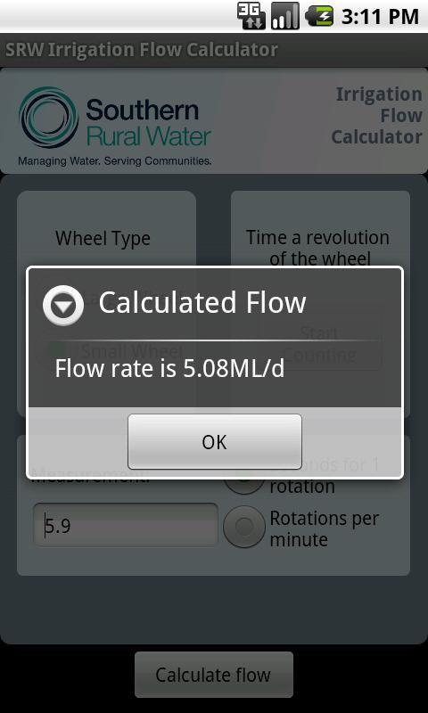 SRW Irrigation Flow Calculator截图4