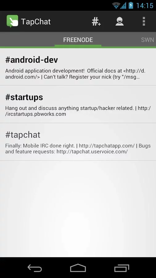 TapChat IRC Client截图1