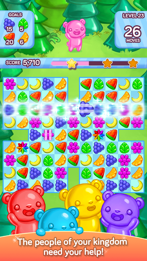 Gummy Gush Match-3 Puzzle截图2