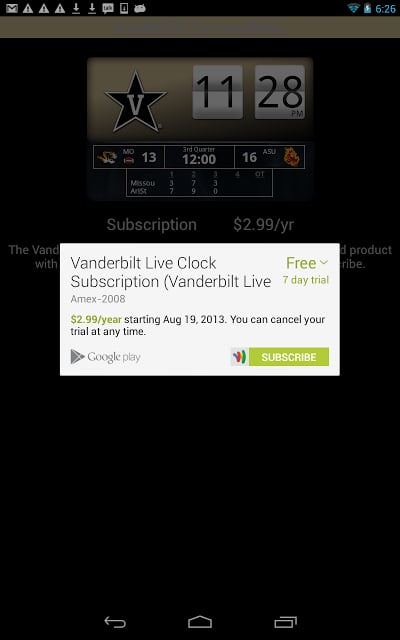 Vanderbilt Live Clock截图3