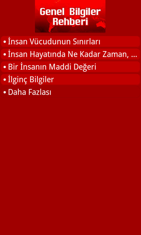Genel Bilgiler Rehberi 2011 - Android截图1