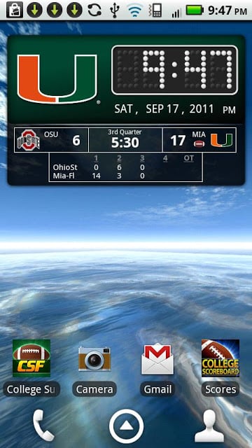 Miami Hurricanes Live Clock截图4