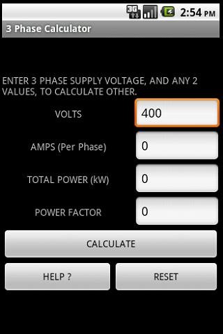 3 PHASE POWER CALCULATOR截图2