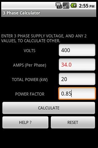 3 PHASE POWER CALCULATOR截图1