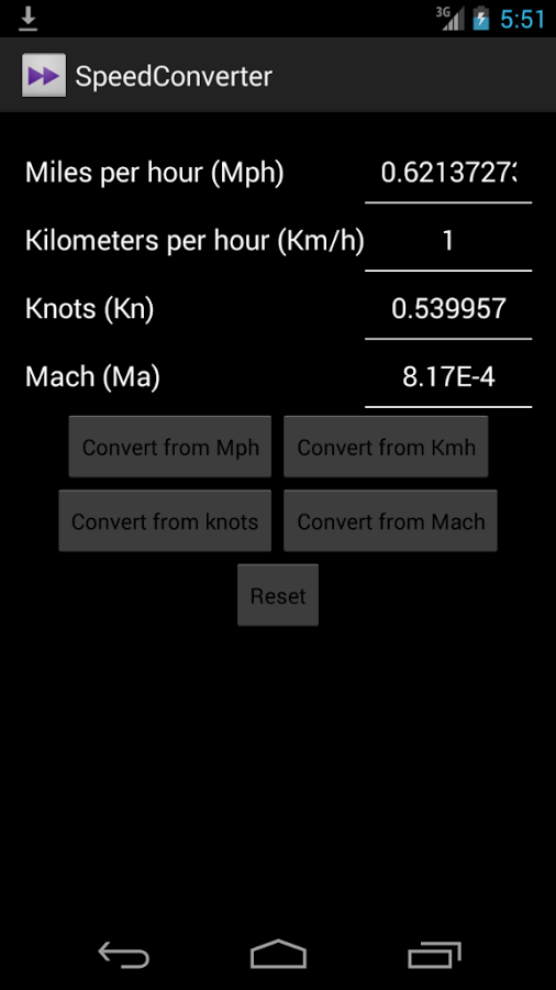 Speed Converter mph kmh kn ma截图2