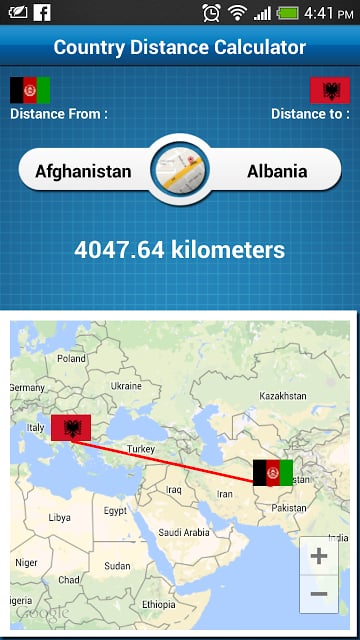 Country Distance Calculator截图1