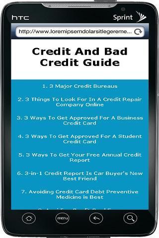 Credit And Bad Credit Guide截图1