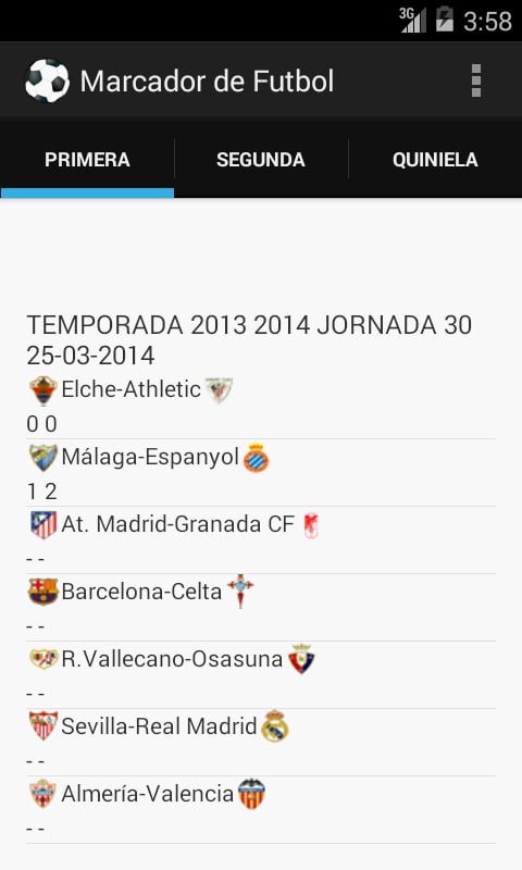 Marcador Futbol Liga Esp...截图2