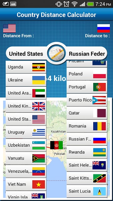 Country Distance Calculator截图4