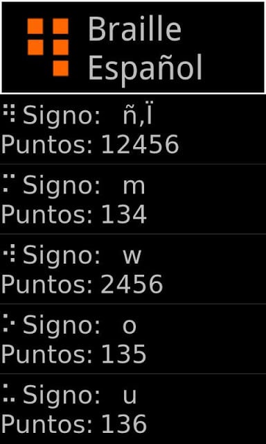 Braille Espa&ntilde;ol截图2