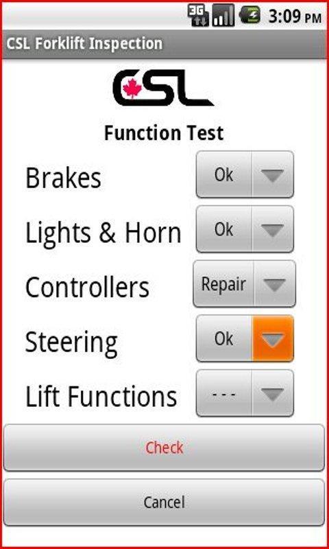 CSL Forklift Inspection截图2