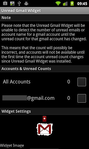 Unread Gmail Widget Demo截图6