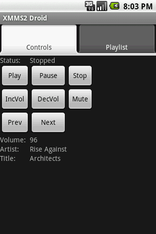 Xmms2Droid截图2