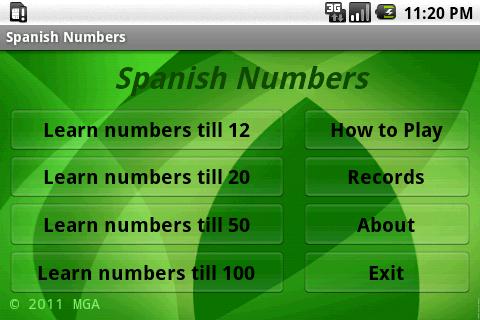 Learn Spanish Numbers Free截图1