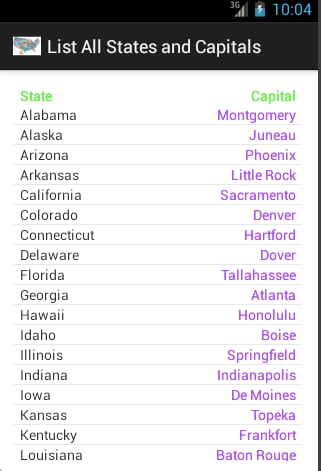US States and Capitals截图1