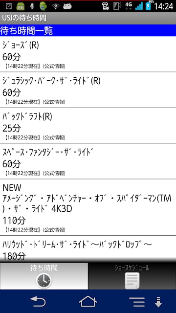 USJの待ち时间截图6