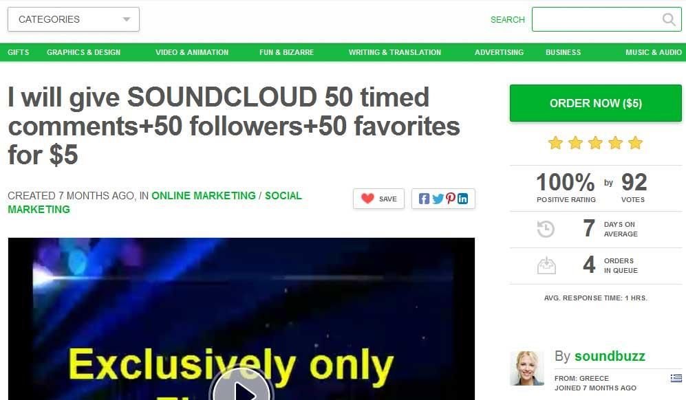 Fiverr soundcloud service截图1