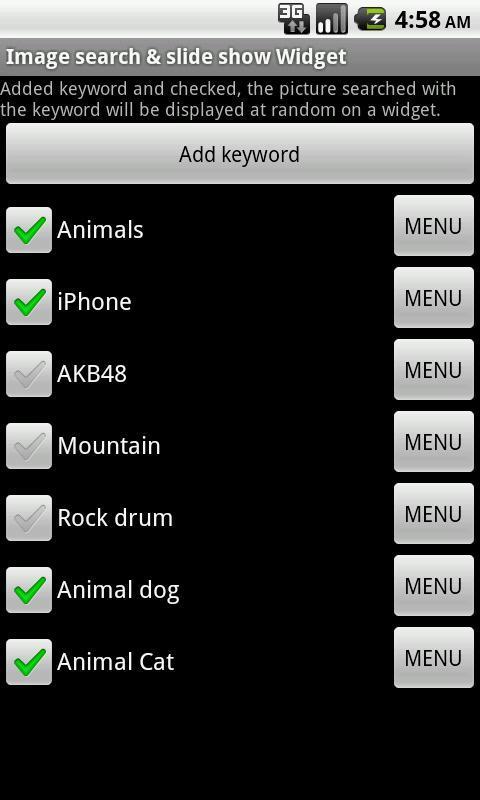 Image search & slide show Widget截图1
