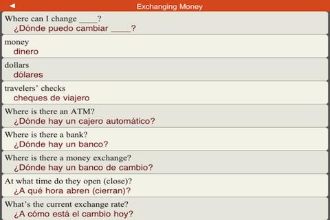 Spanish At A Glance Phrasebook截图2