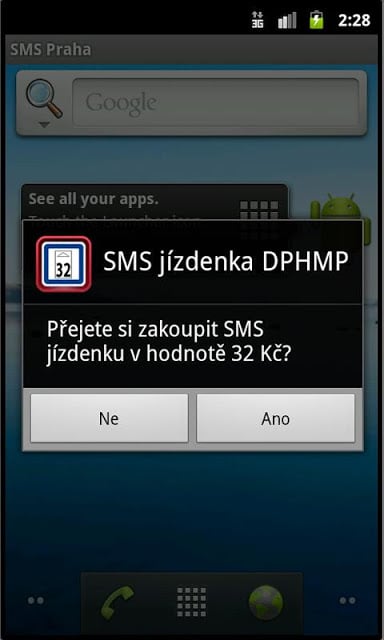 SMS j&iacute;zdenka 32 Kč截图2