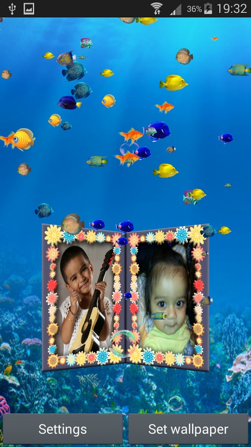 Couple Photo Aqaurium Live Wallpaper截图1