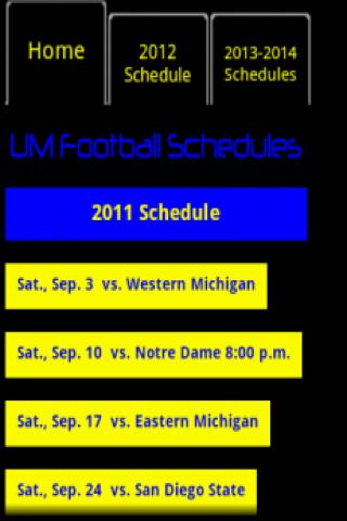 UM Football Schedule截图2