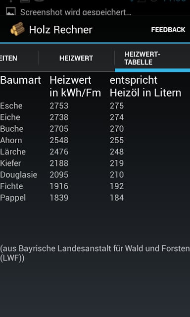 NoR Holz Rechner截图2