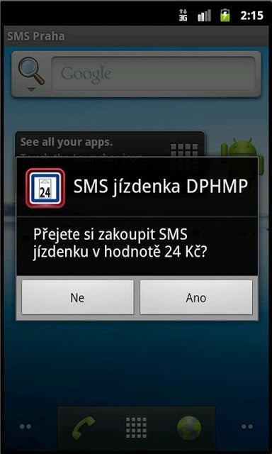 SMS j&iacute;zdenka 24 Kč截图2