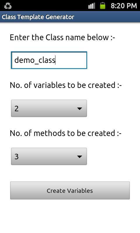 Class Template Generator截图2