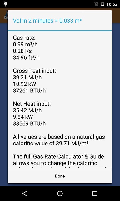 Gas Rate Calculator DEMO截图3