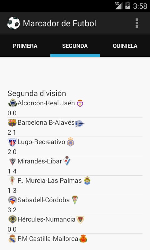 Marcador Futbol Liga Esp...截图3