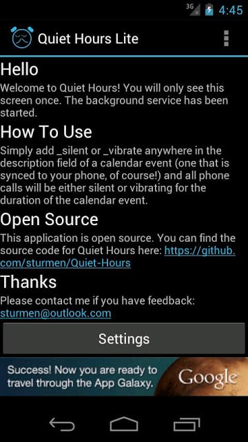 Quiet Hours Lite截图1