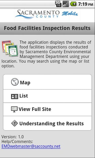 Sacramento Co Food Inspections截图2