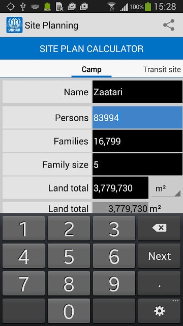 UNHCR Refugee Site Plann...截图1