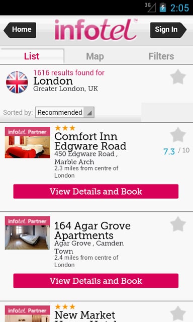 Infotel Hotel Booking App截图3