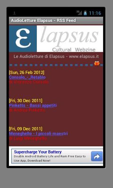 AudioLetture Elapsus - RSS Feed截图1