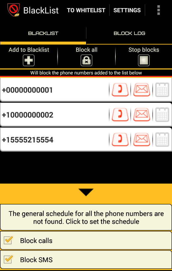 BlackList (calls & sms)截图3