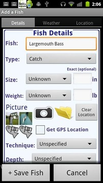 My Fishing Journal Widget截图