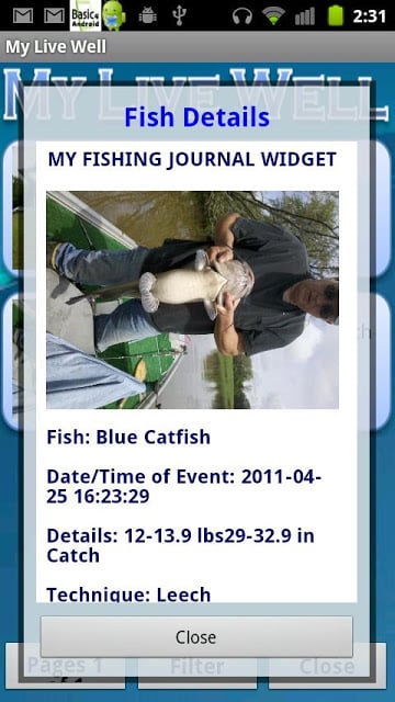 My Fishing Journal Widget截图2