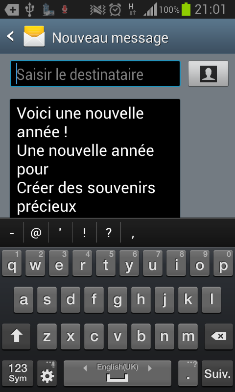 SMS Bonne Annee截图5