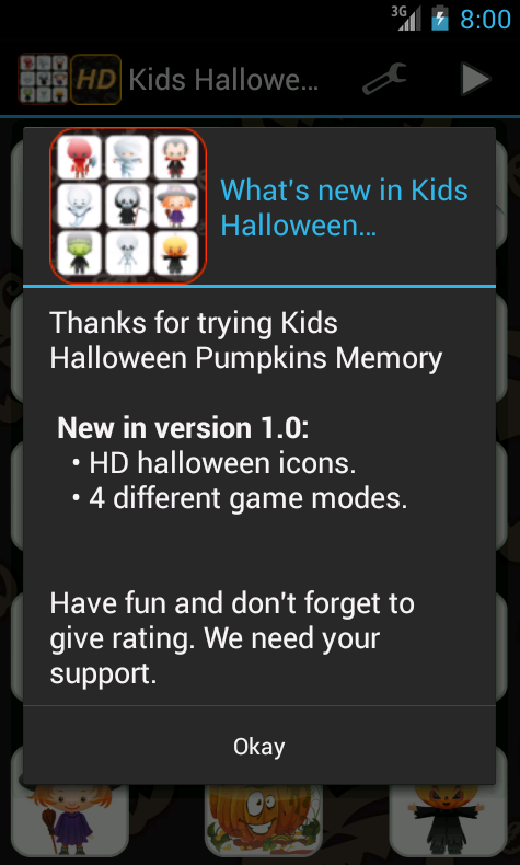 Kids Halloween Pumpkins Memory截图9