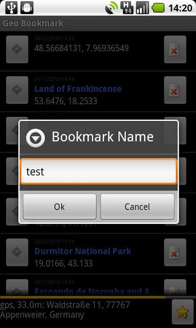 Geo Bookmark截图2