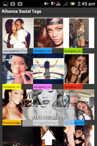 Rihanna Social Tags截图2