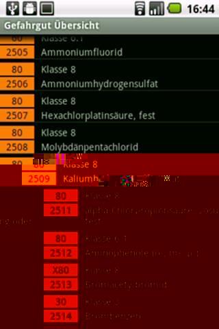 Gefahrgut Übersicht截图1