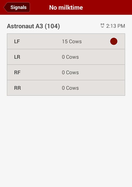 Lely T4C InHerd - Signals截图4