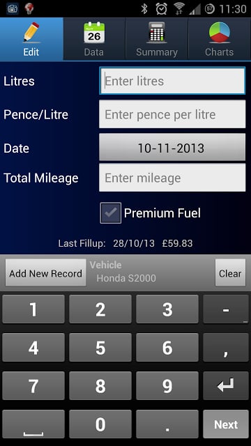 MPG Calculator UK:Fuel Logging截图4