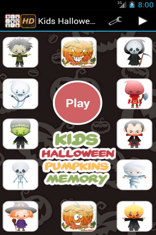 Kids Halloween Pumpkins Memory截图3