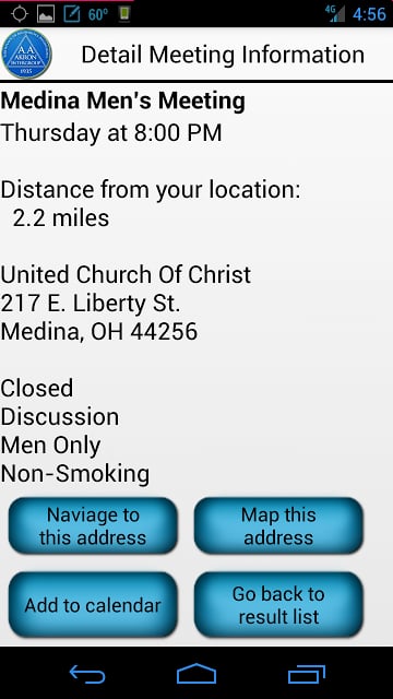 Akron AA Meeting Locator截图6