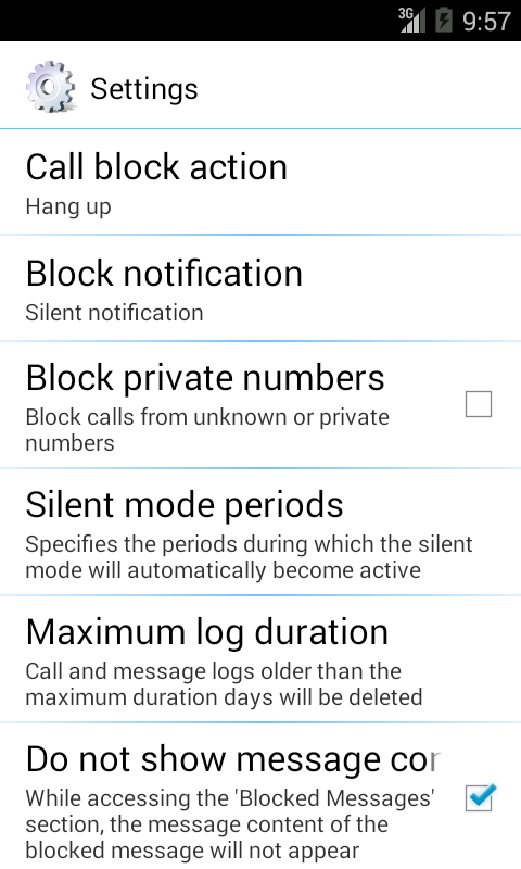 AntiNuisance - Block Calls,SMS截图3